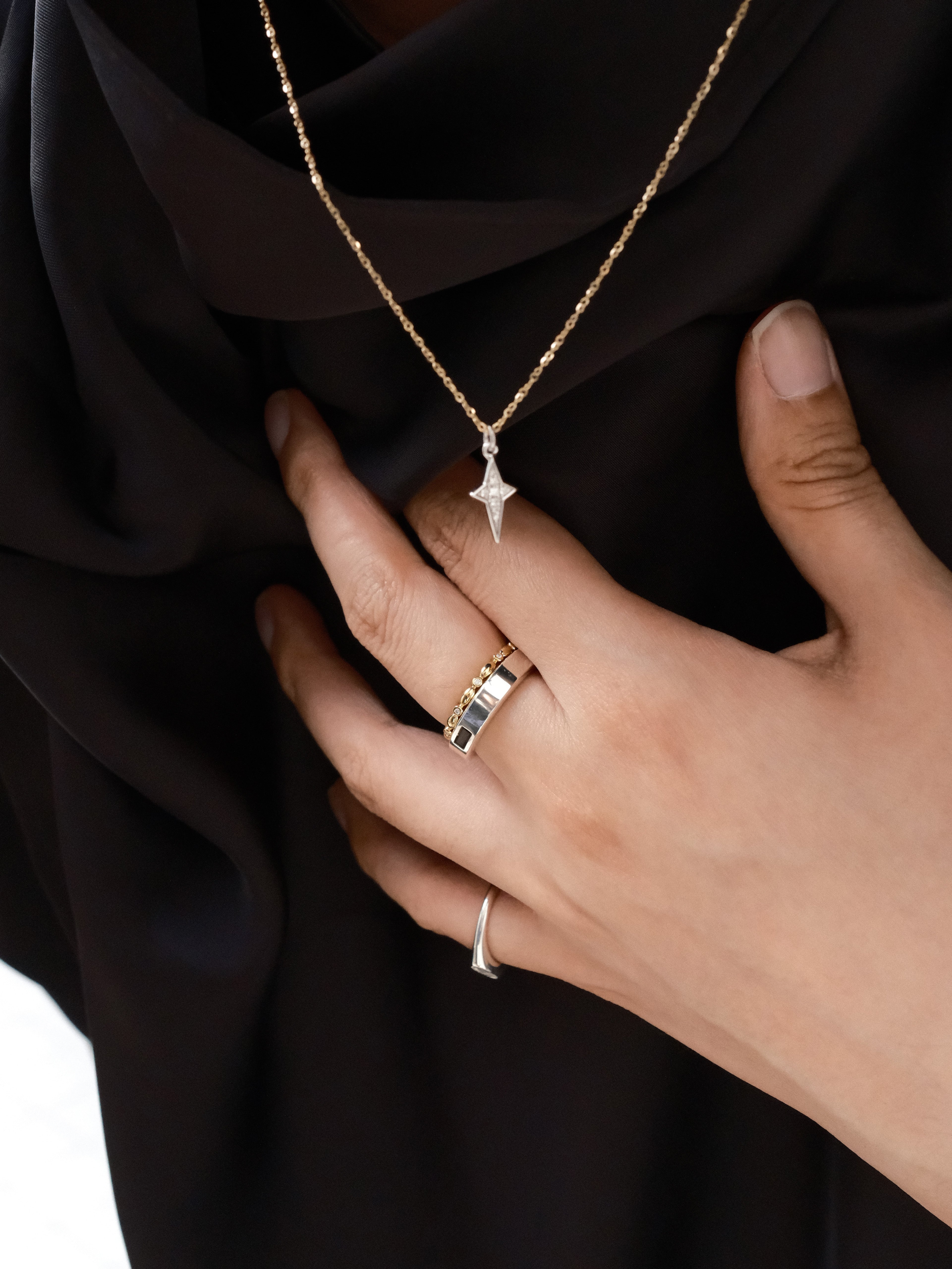 Baguette Focus Ring (smoky quartz)