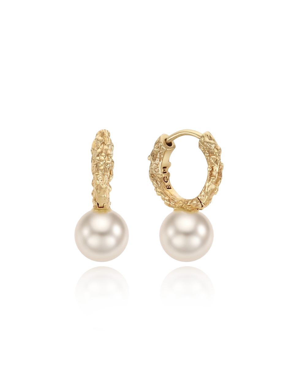 (14k) Twig Slim - Pearl Earrings (M)