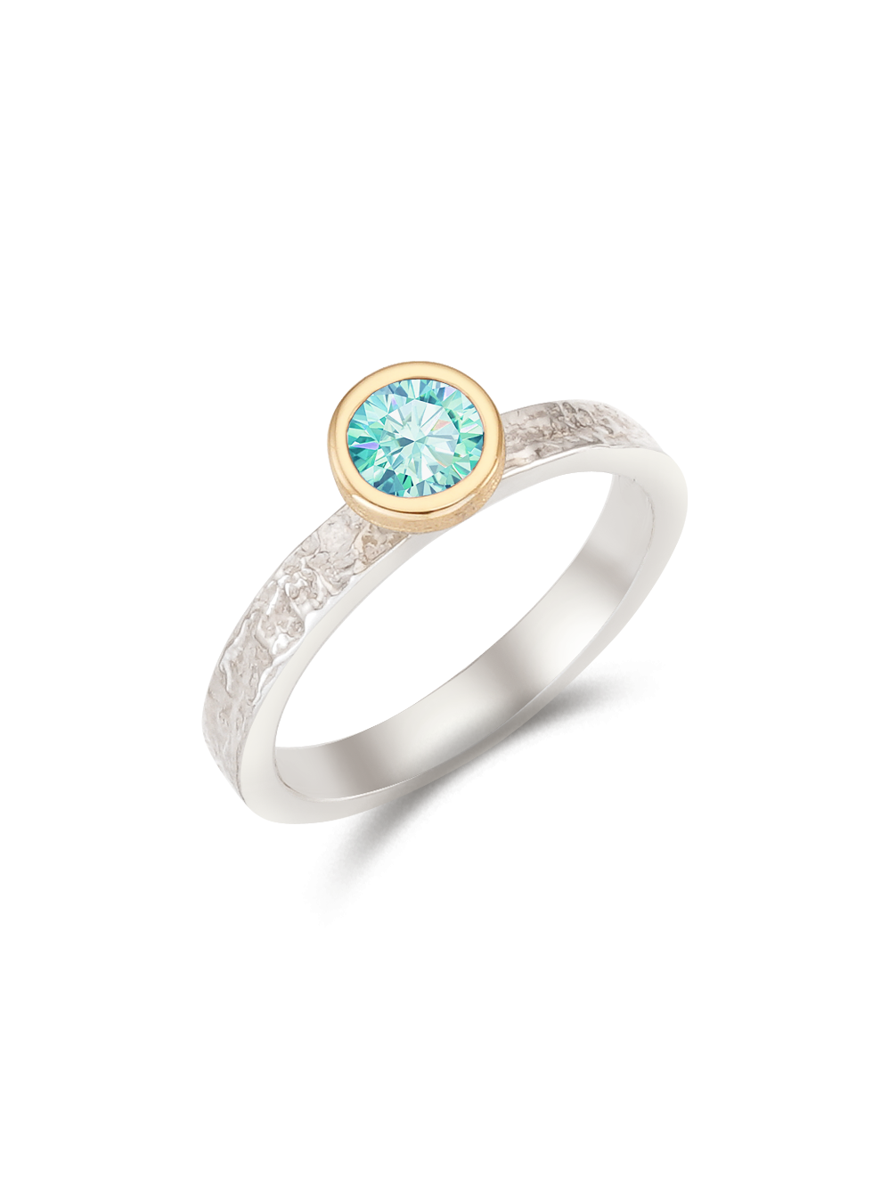 (14k) Twig Fermata Ring (apatite)
