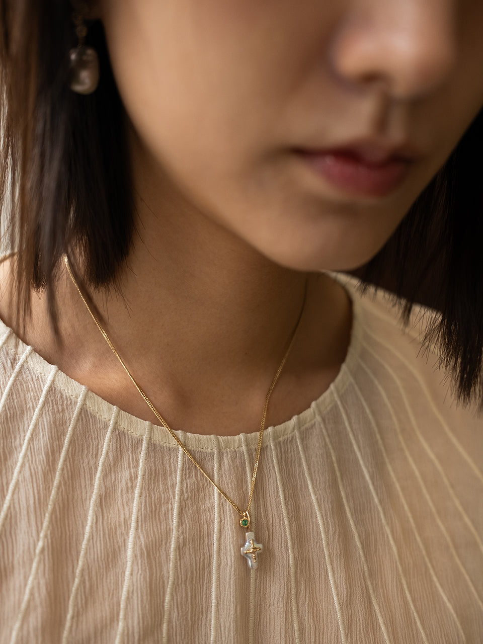 (14k) Pearl Pendant - Eternity