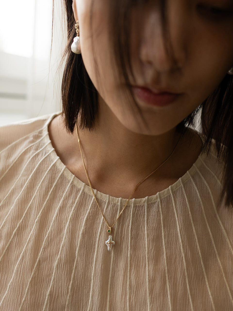 (14k) Pearl Pendant - Eternity