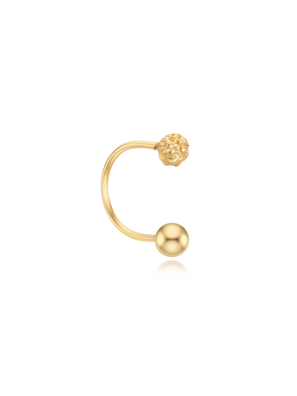 (14k) Sparkling Ball U Piercing