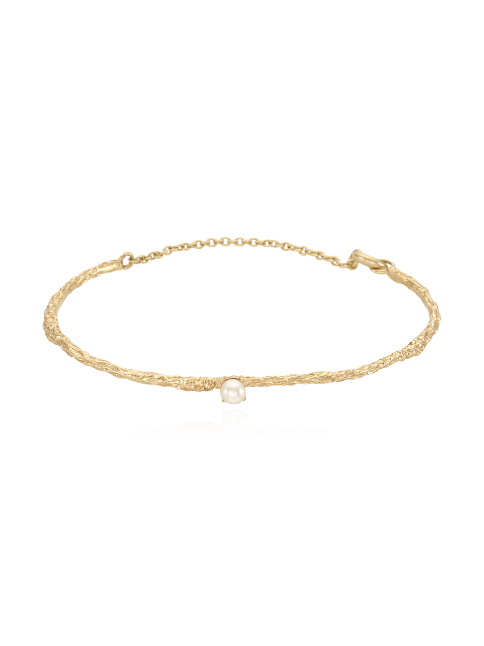 (14k) Twig Slim Bracelet (pearl)
