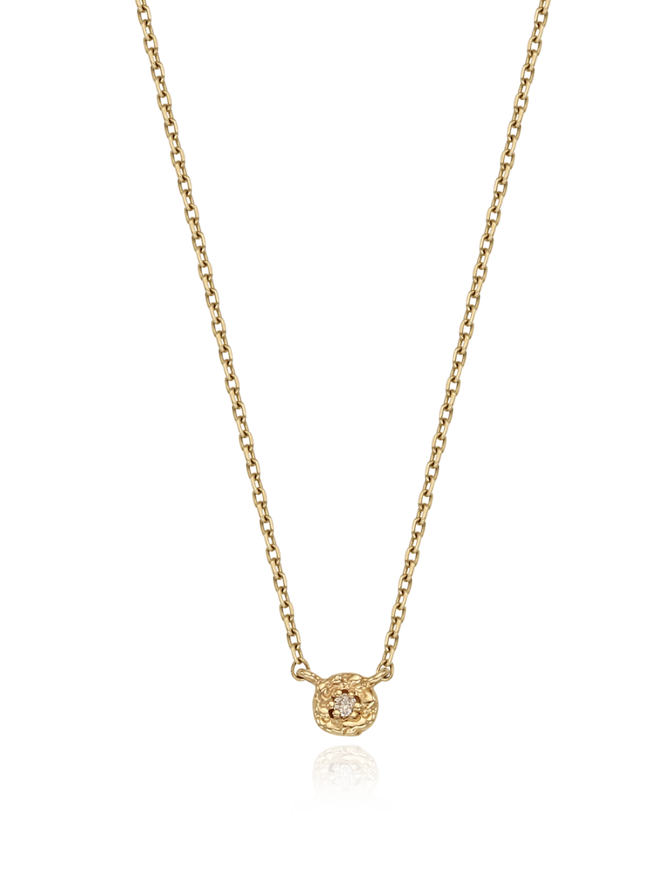 (14k) Sprout Necklace (S) (1 cognac diamond)