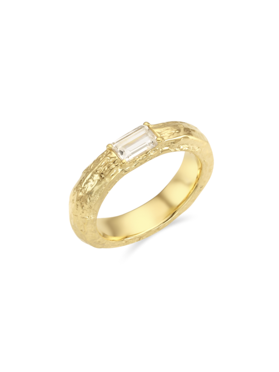 Twig Bold Ring (white topaz)