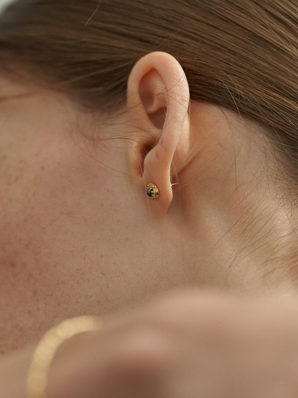 (14k) Sprout Studs (M) (rough diamond)