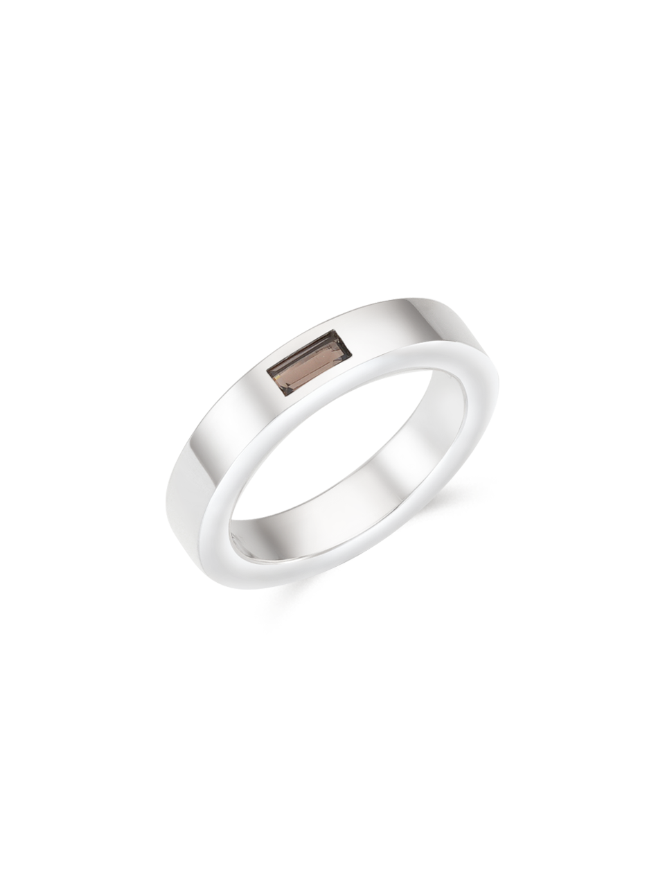 Baguette Focus Ring (smoky quartz)