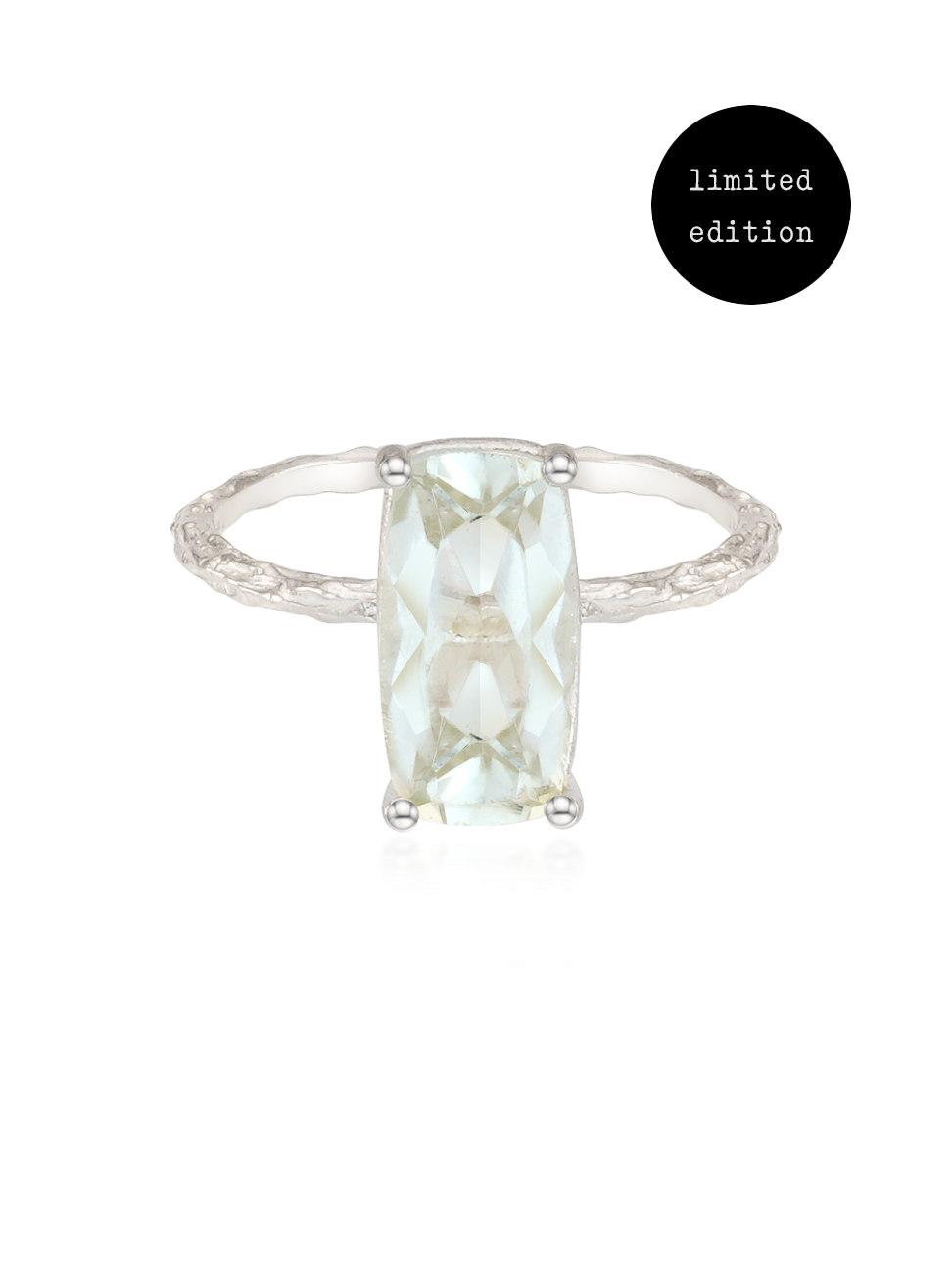 Cotton Candy Ring (green quartz)
