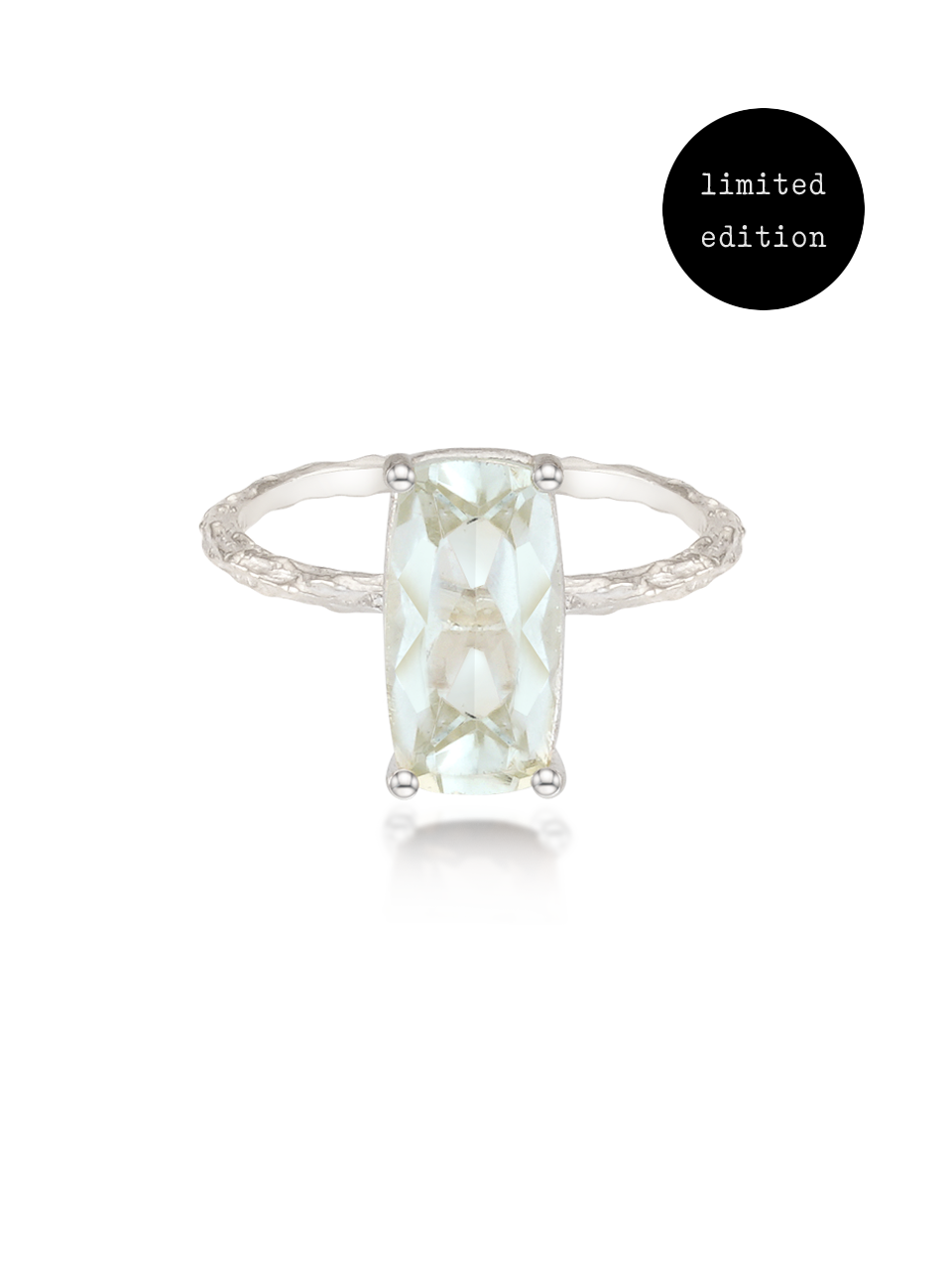 Cotton Candy Ring (green quartz)