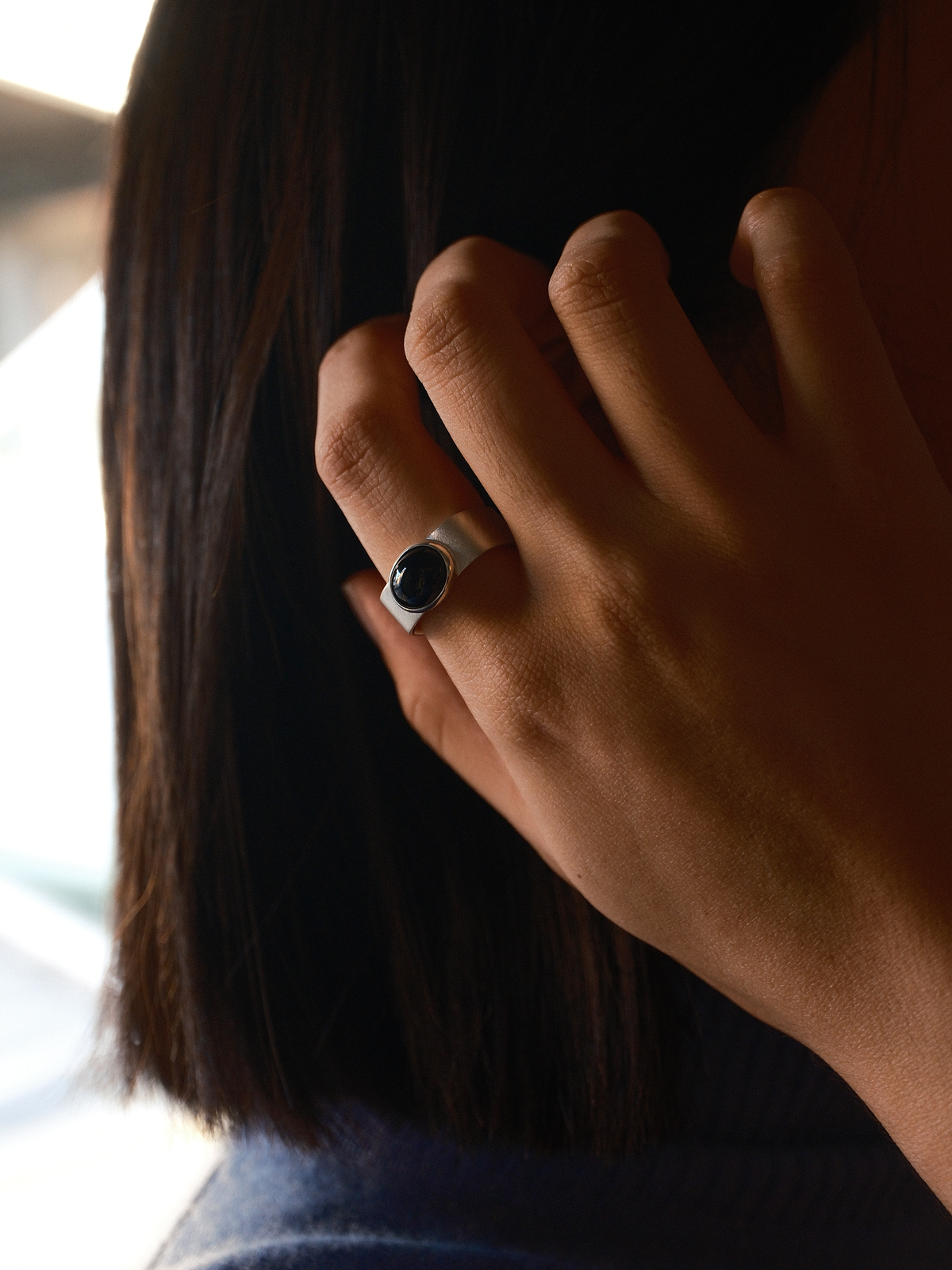 Valentine Square Ring (onyx)
