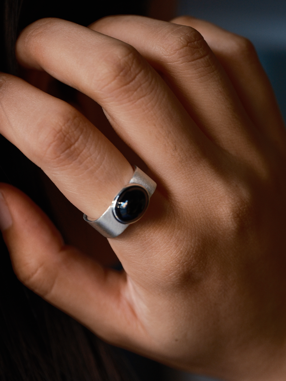 Valentine Square Ring (onyx)