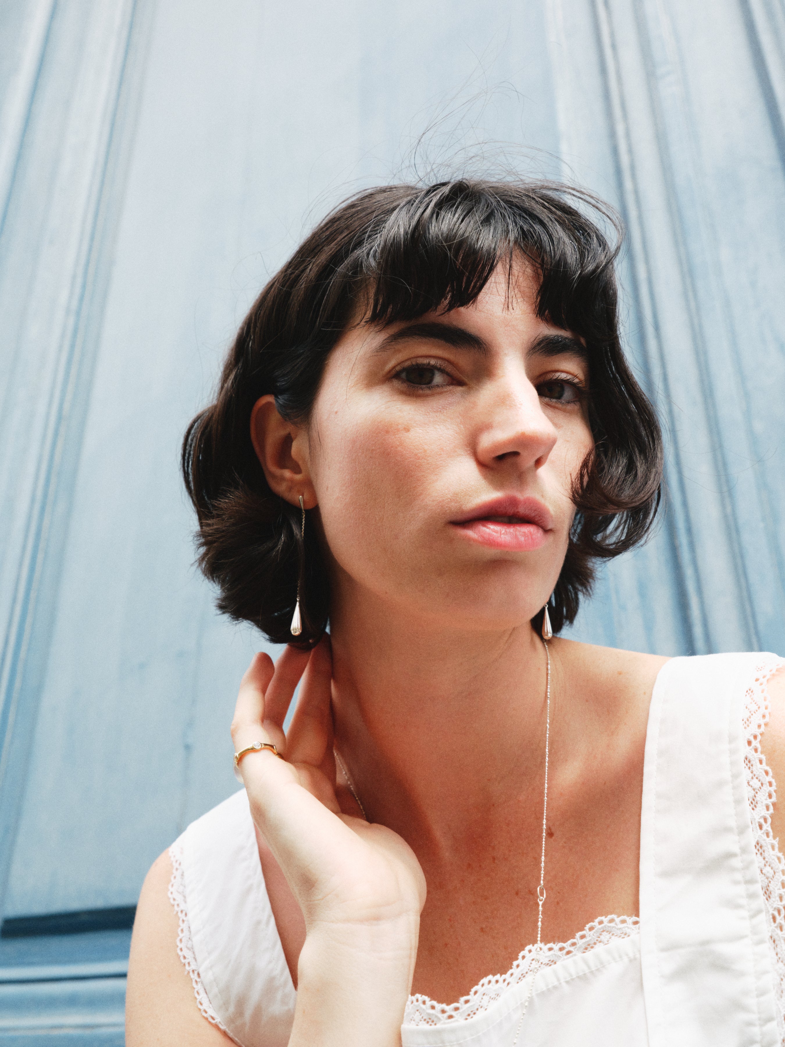 Goutte Long Drop Earrings