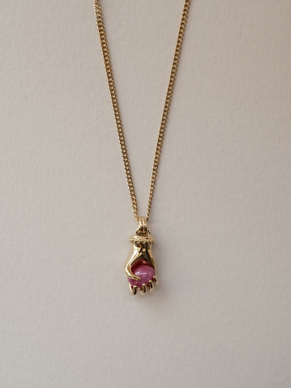 Grab Your Stone Necklace (7月 synthetic star ruby)