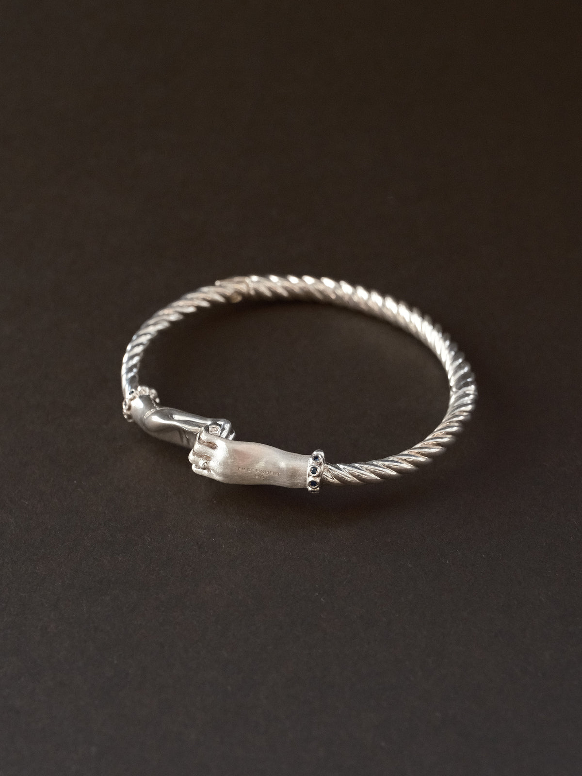 Hold My Hand Bangle (blue sapphire)