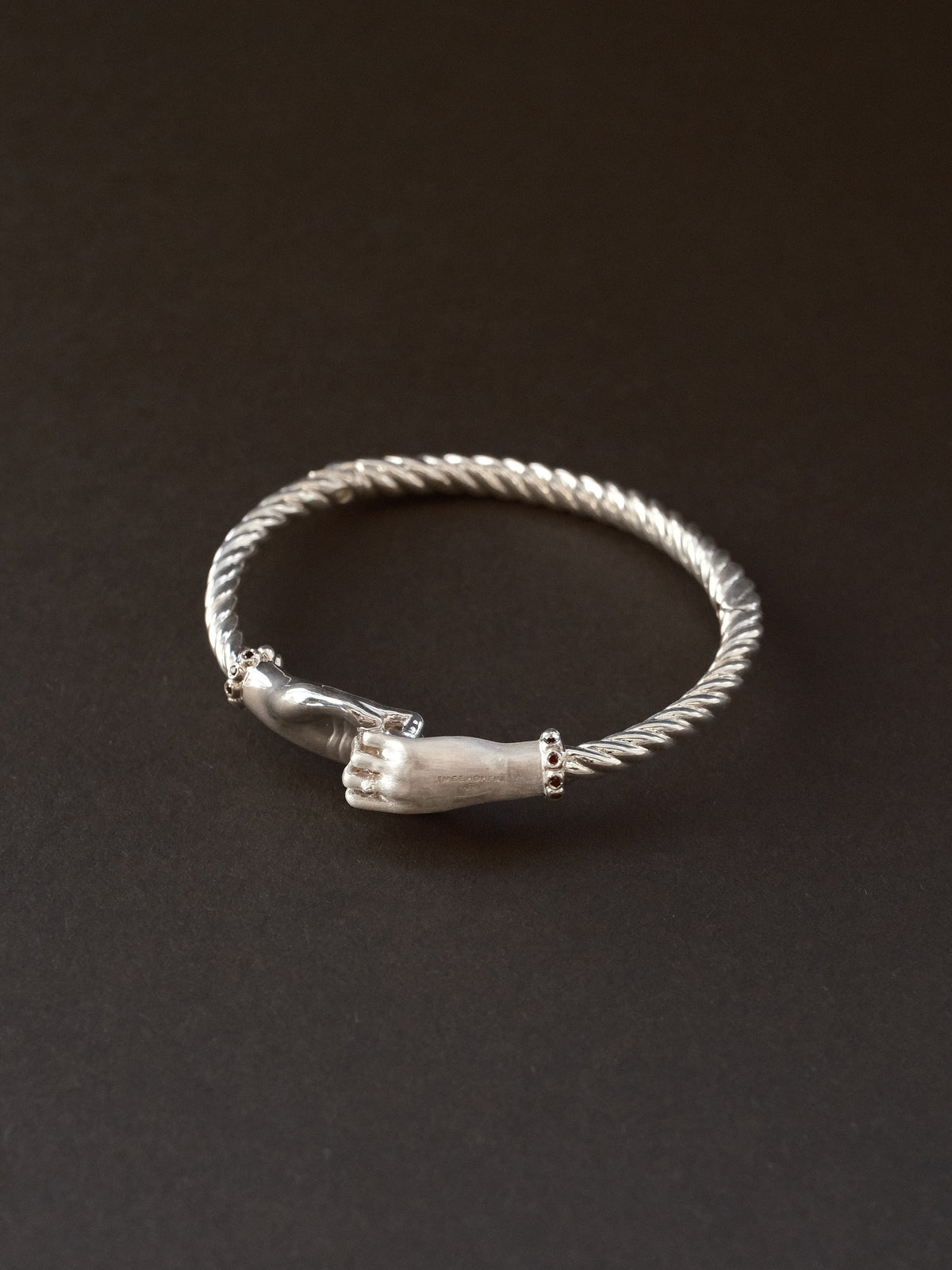 Hold My Hand Bangle (garnet)