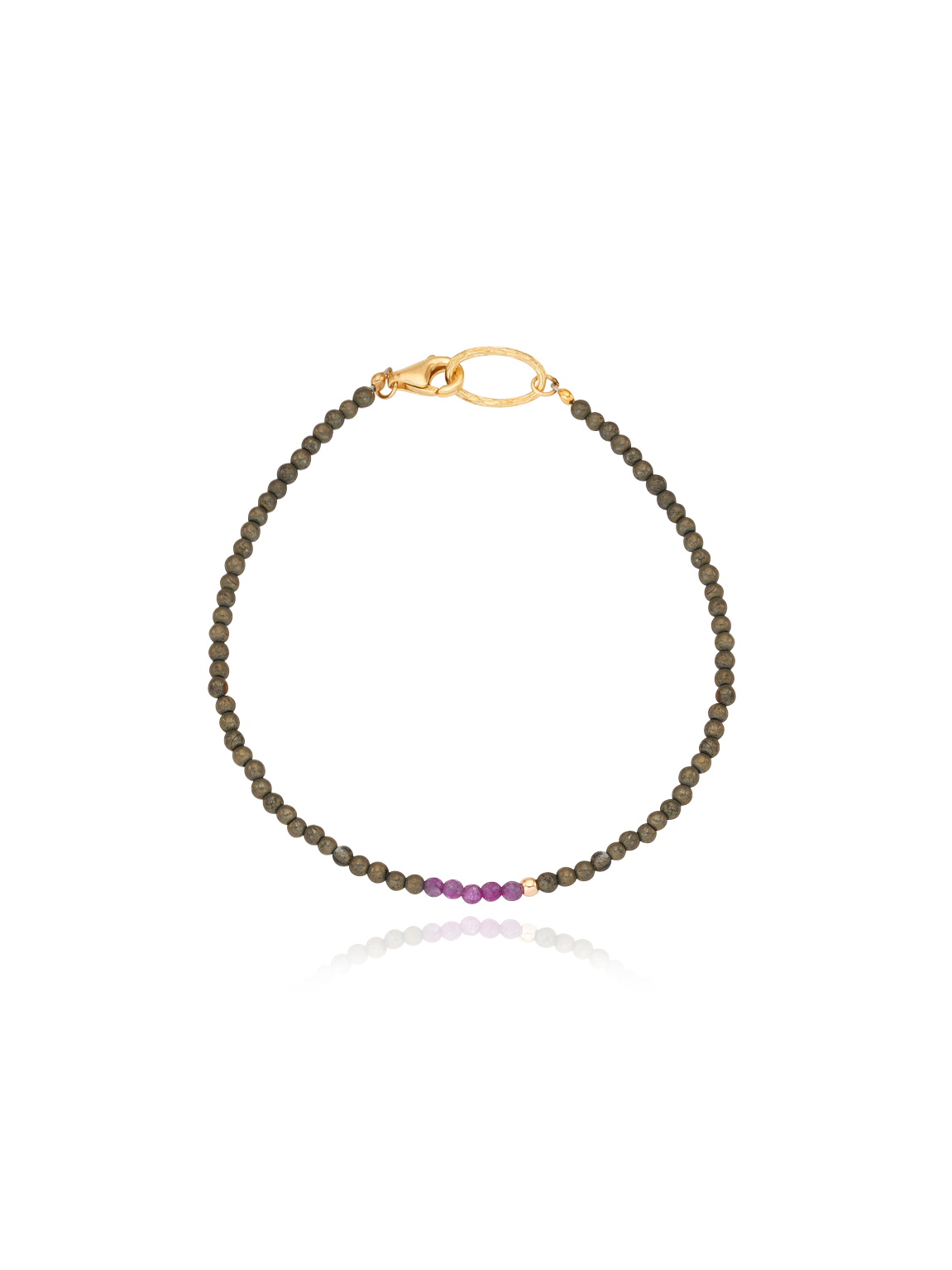 (14k) Margo Bracelet (ruby)