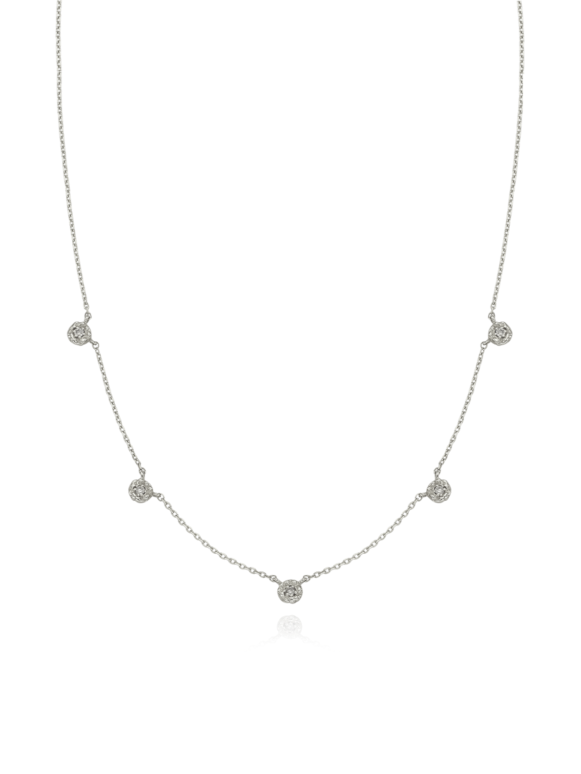 Sprout Necklace (S) (5 cognac diamond)