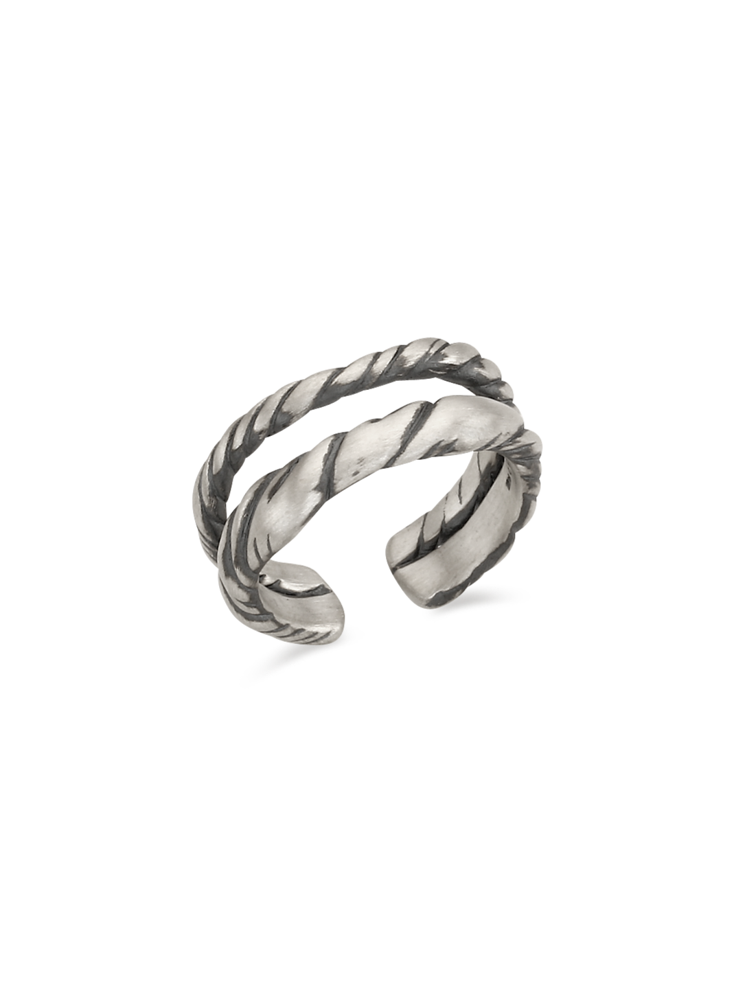 Swirling Double Line Ring