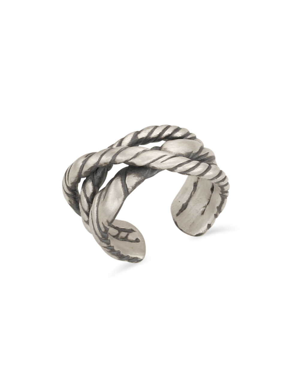 Swirling Triple Line Ring