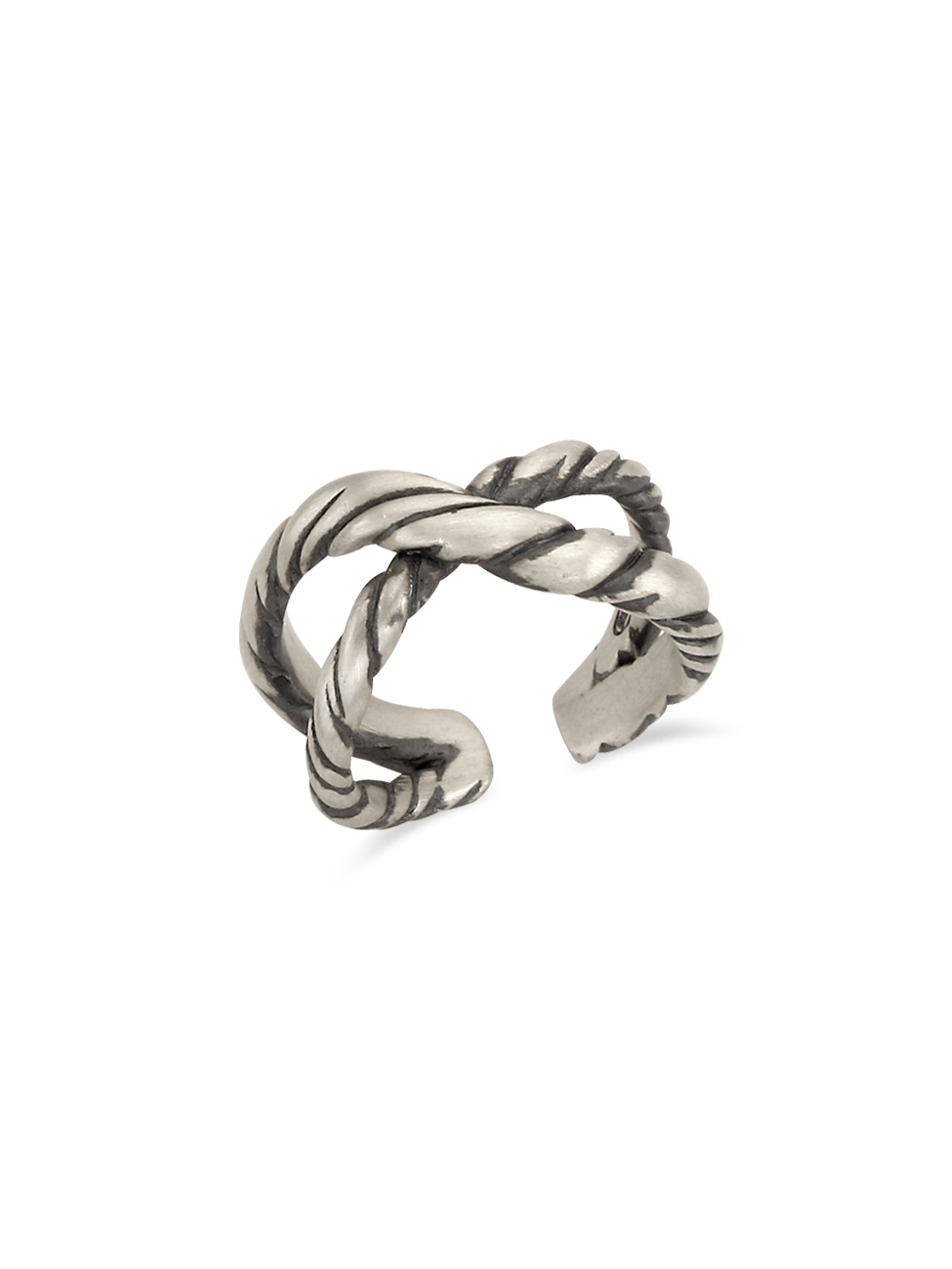 Swirling Cross Line Ring