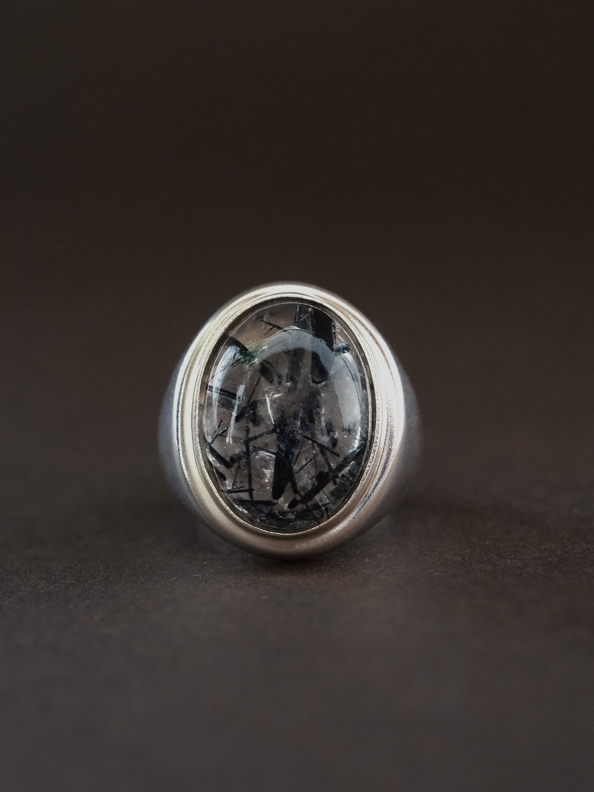 Torry Ring (Black Rutile Quartz)