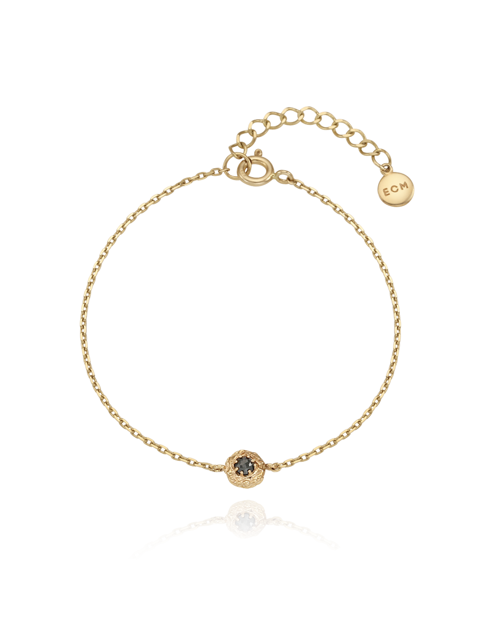 (14k) Sprout Bracelet (M) (rough diamond)
