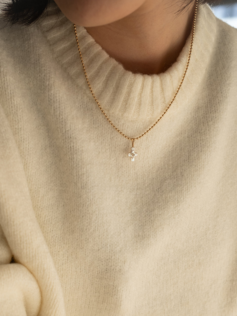 (14k) Pearl Pendant - Faith