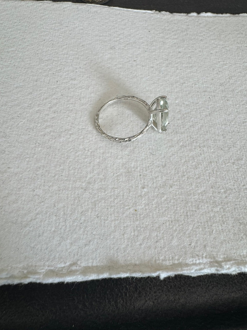 Cotton Candy Ring (green quartz)