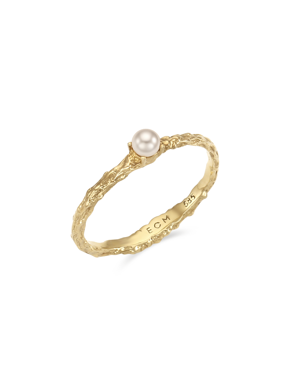 (14k) Twig Slim Ring (pearl)