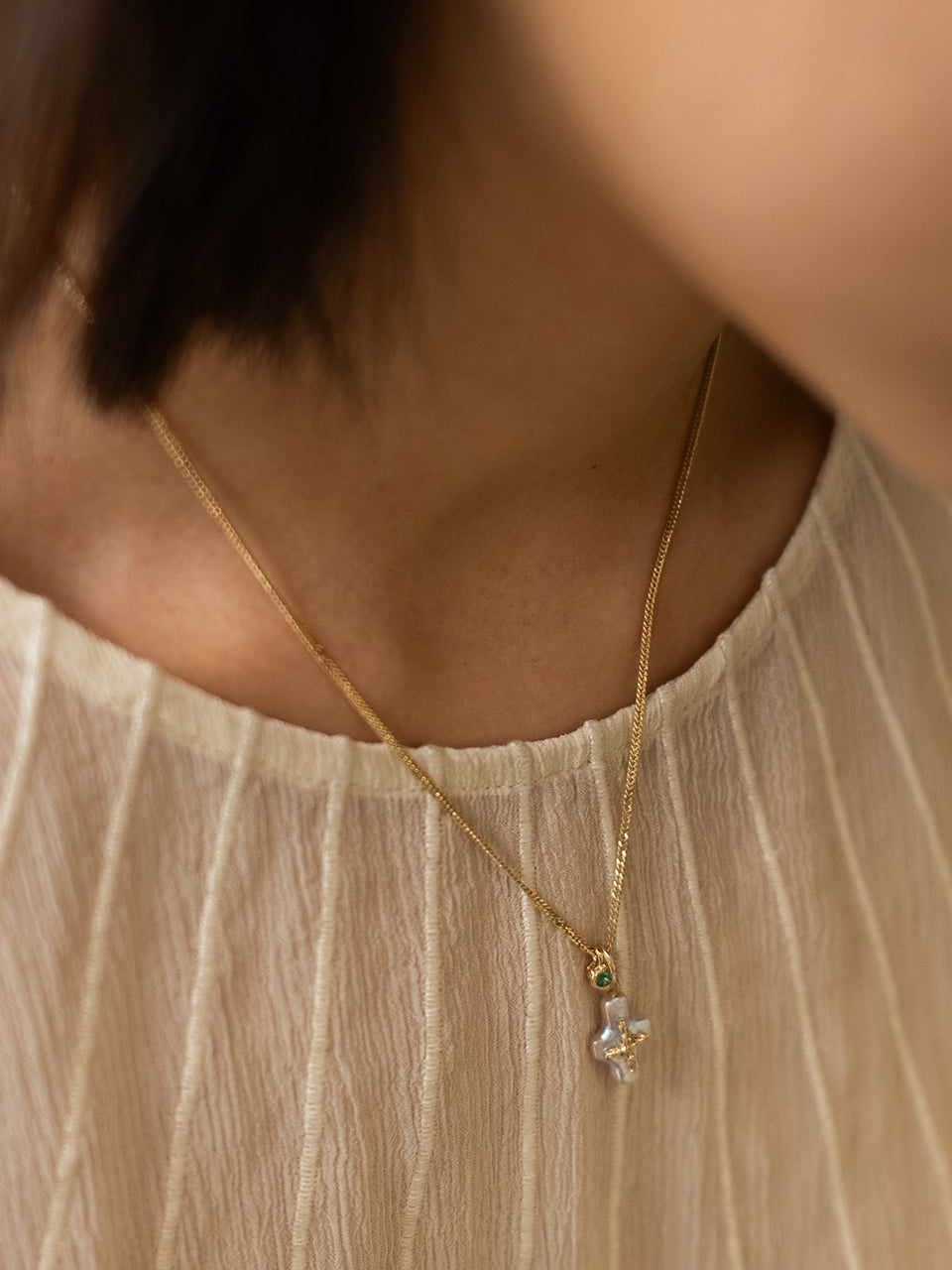 (14k) Pearl Pendant - Eternity