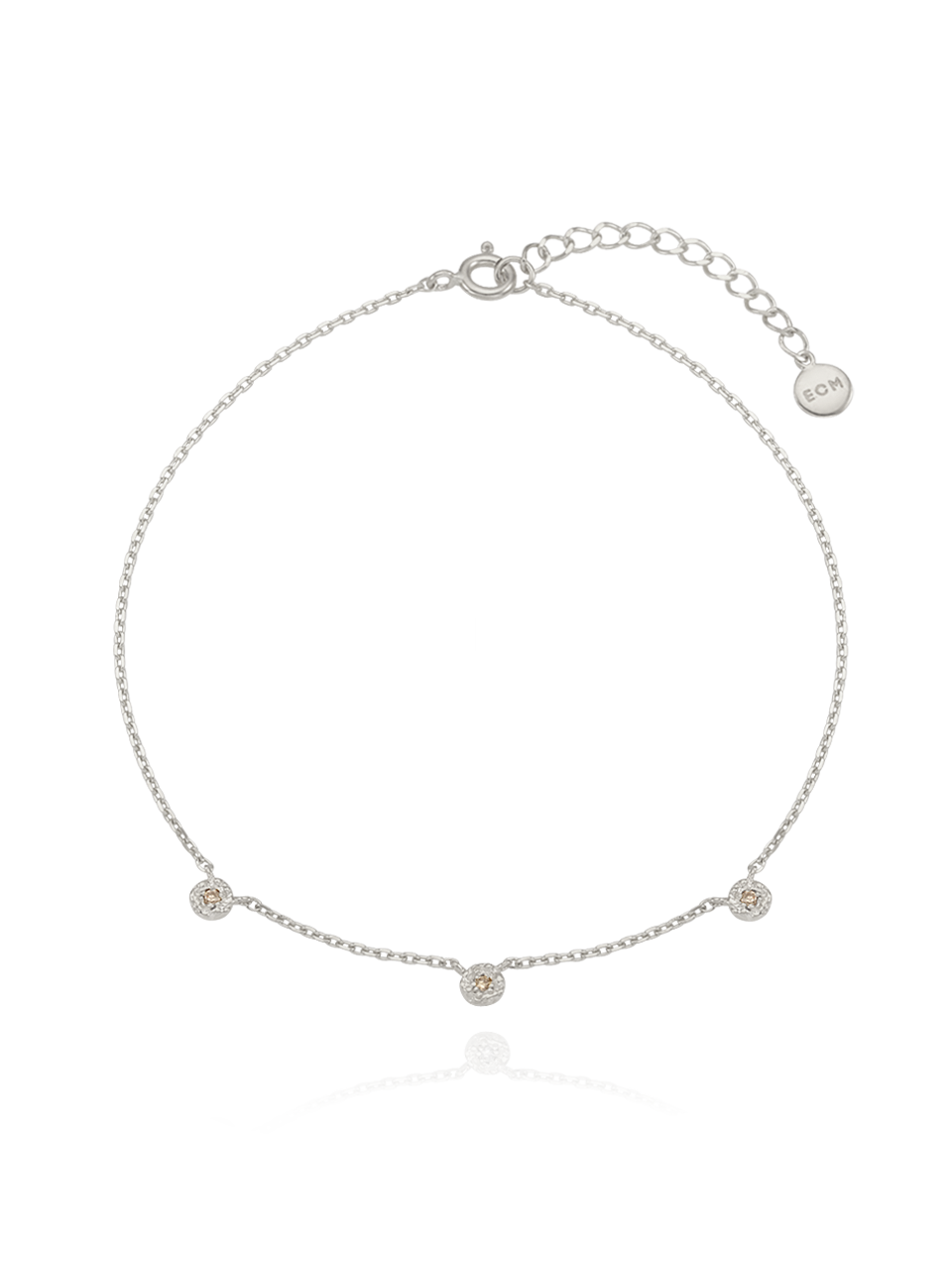 Sprout Anklet (S) (3 cognac diamond)