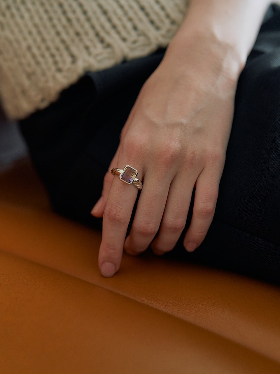 New Wave Stone Ring - Ametrine