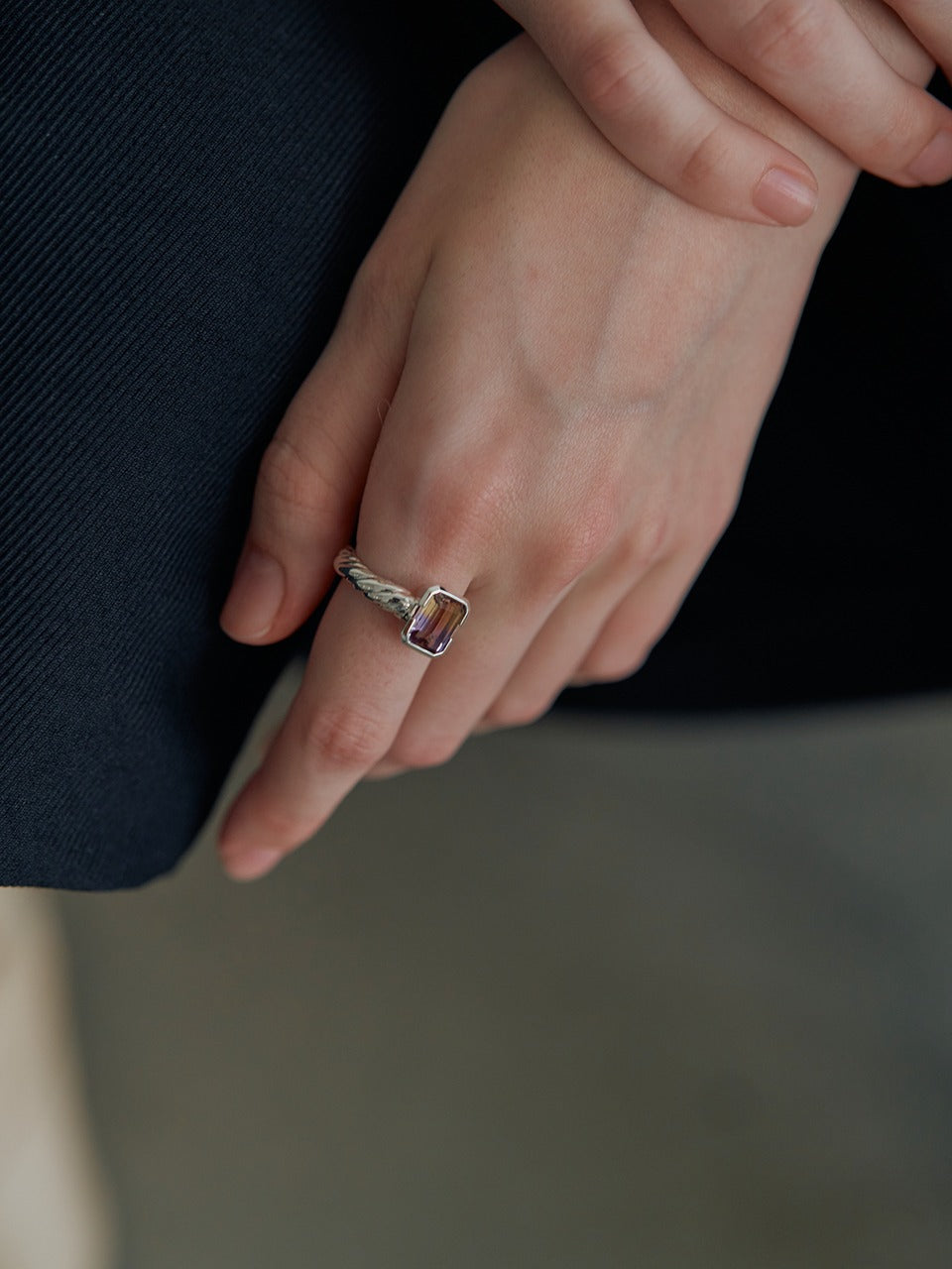 New Wave Stone Ring - Ametrine