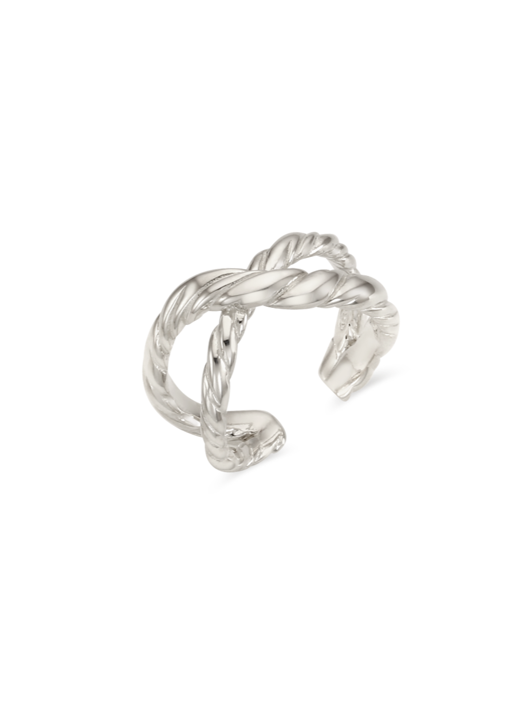 Swirling Cross Line Ring