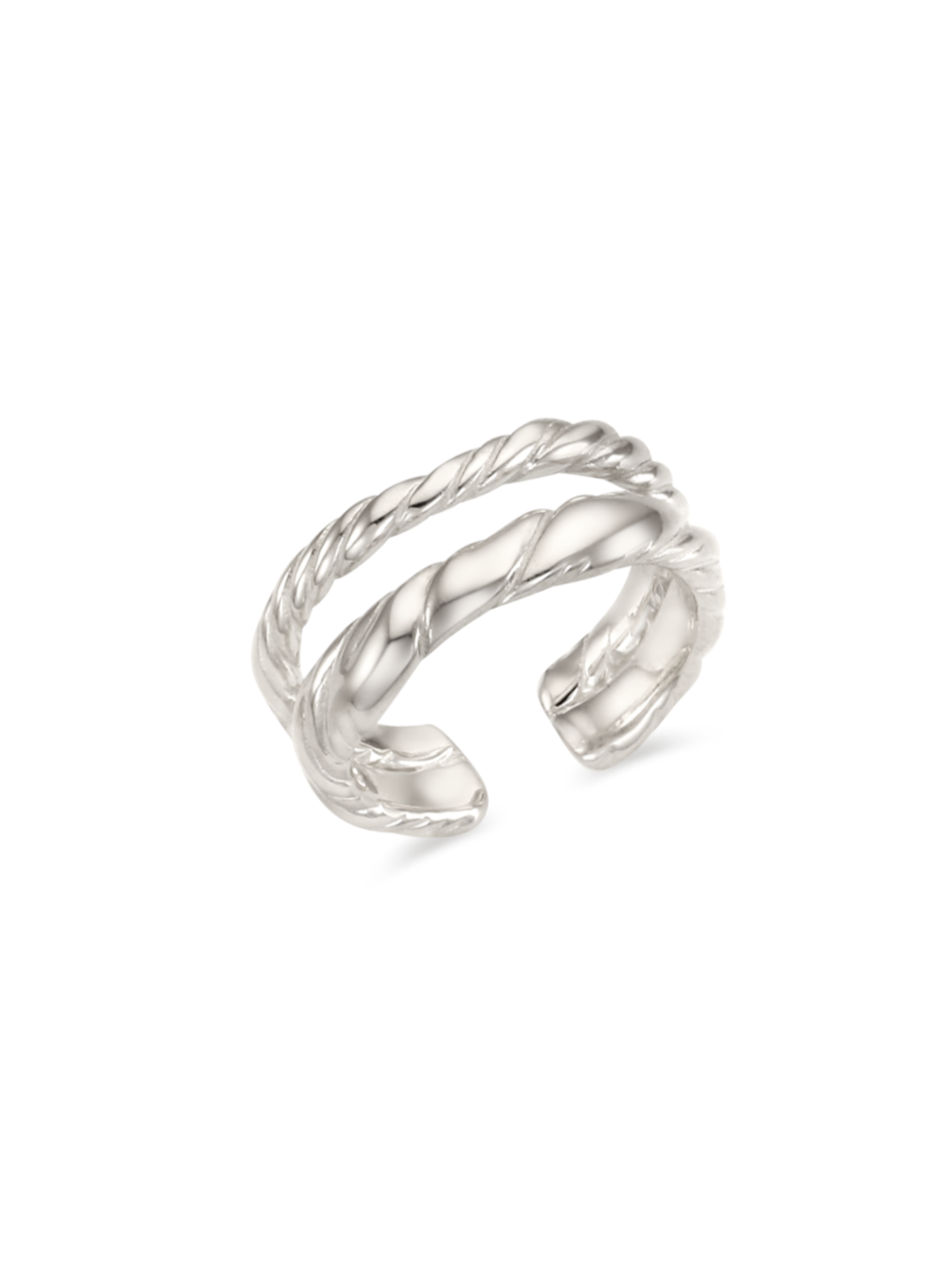 Swirling Double Line Ring