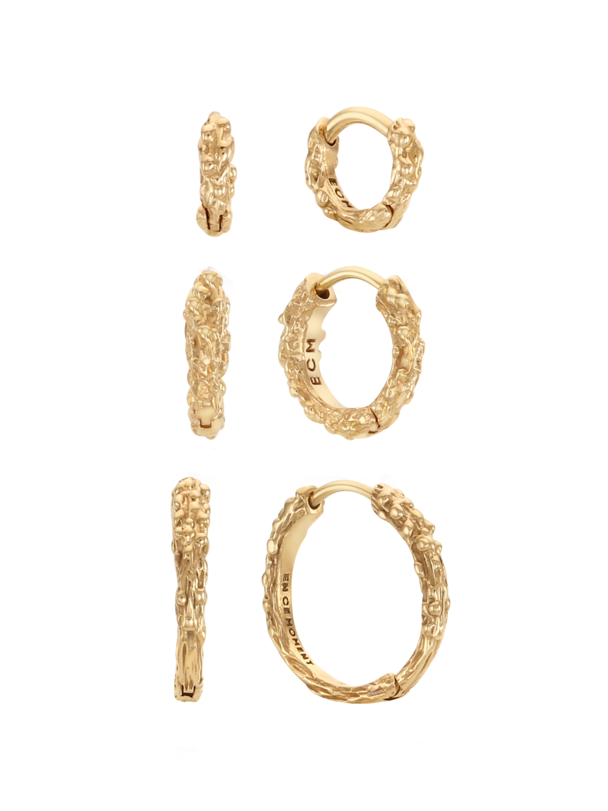 (14k) Twig Slim Earrings (S, M, L)