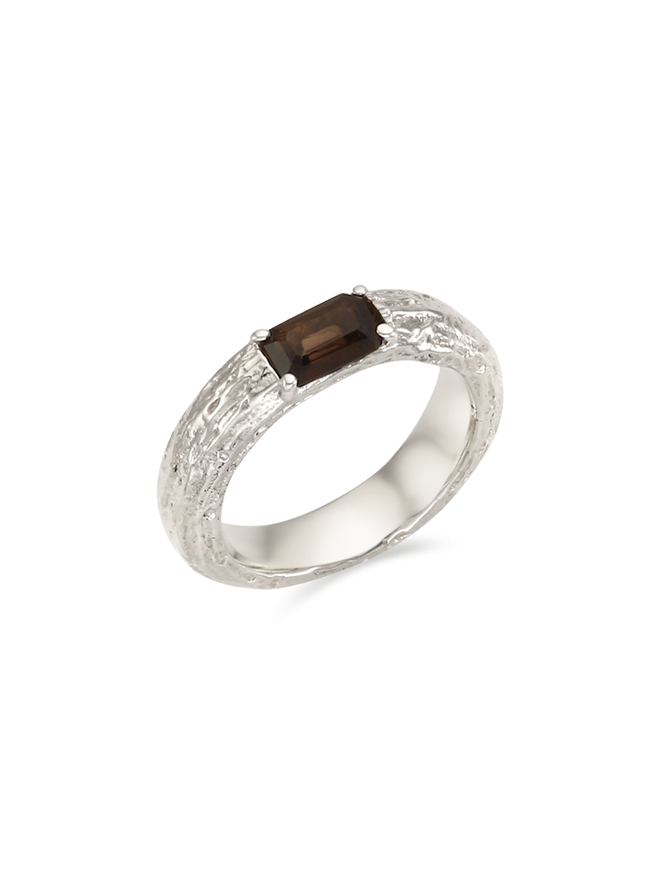 Twig Bold Ring (smoky quartz)