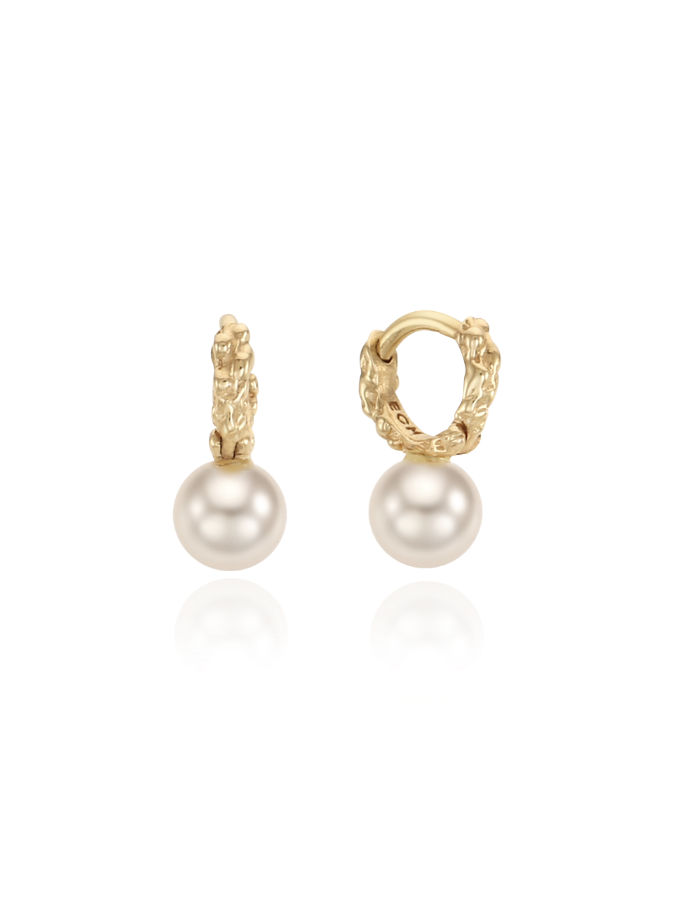 (14k) Twig Slim - Pearl Earrings (S)