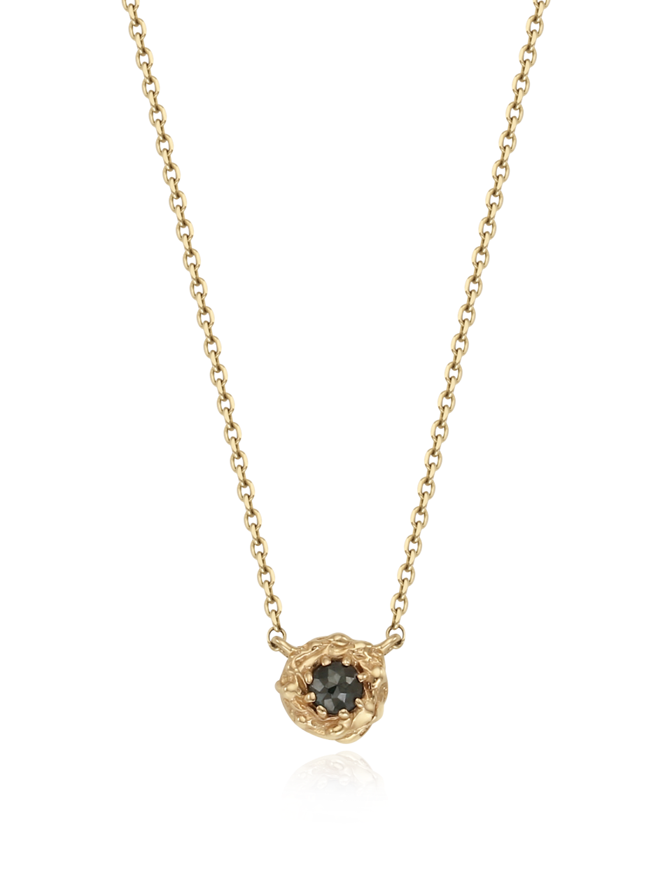 (14k) Sprout Necklace (M) (rough diamond)