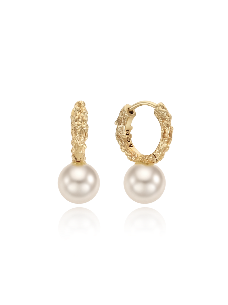 (14k) Twig Slim - Pearl Earrings (M)