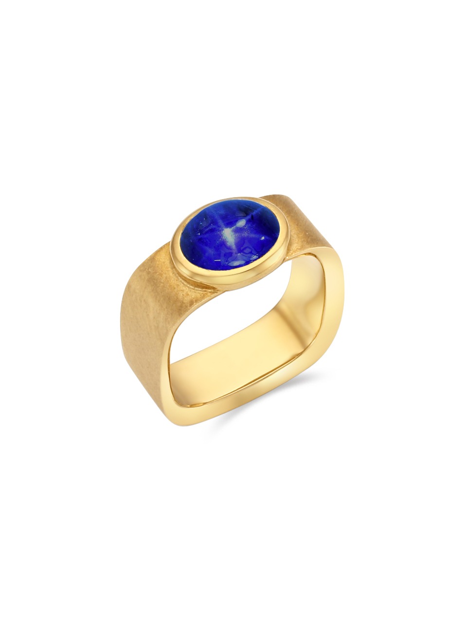 Valentine Square Ring (Blue Sapphire)