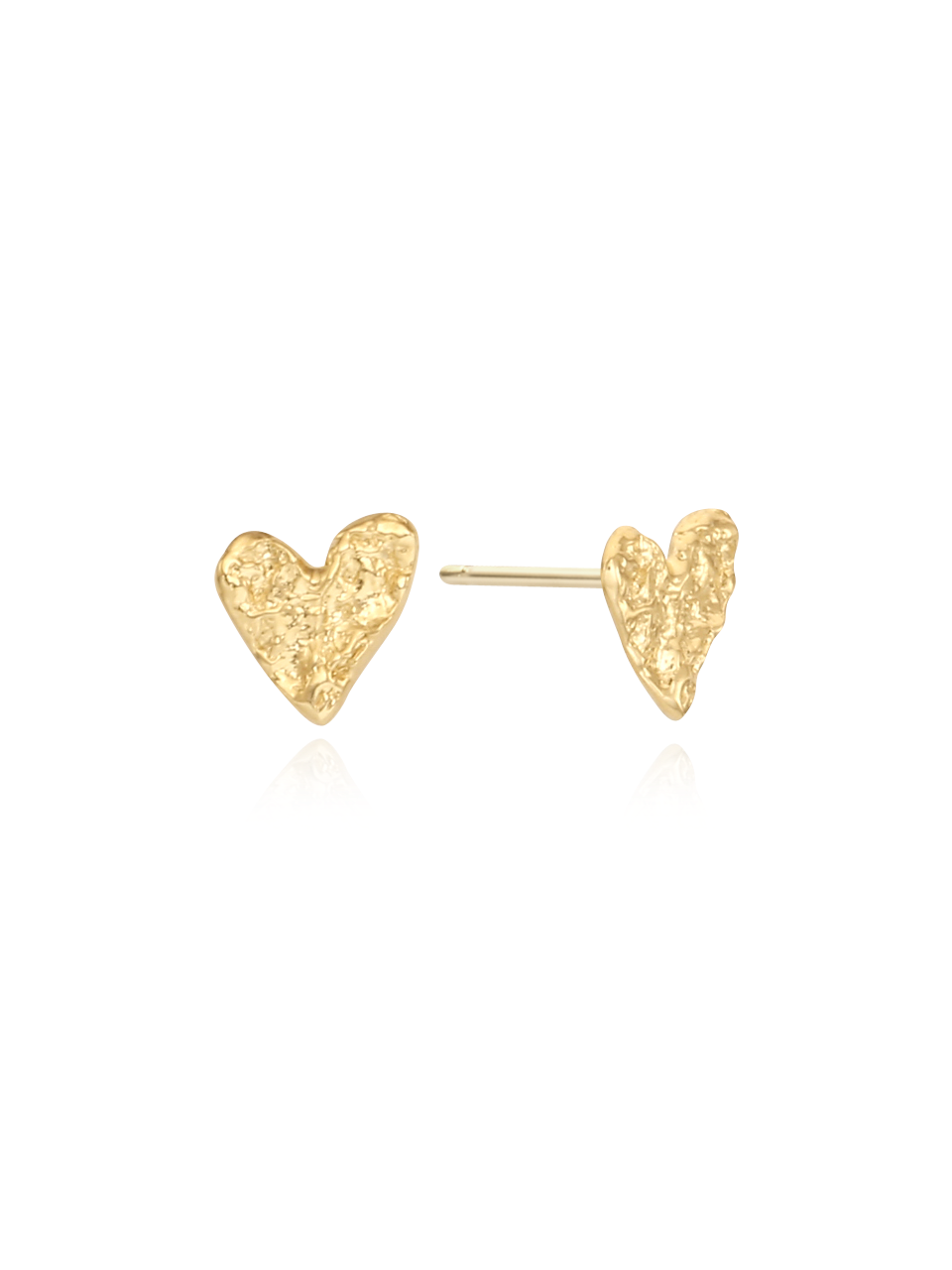 (14k) Twig Heart Earrings