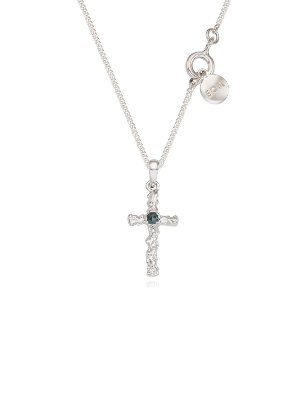 Twig Cross Necklace (rough diamond)
